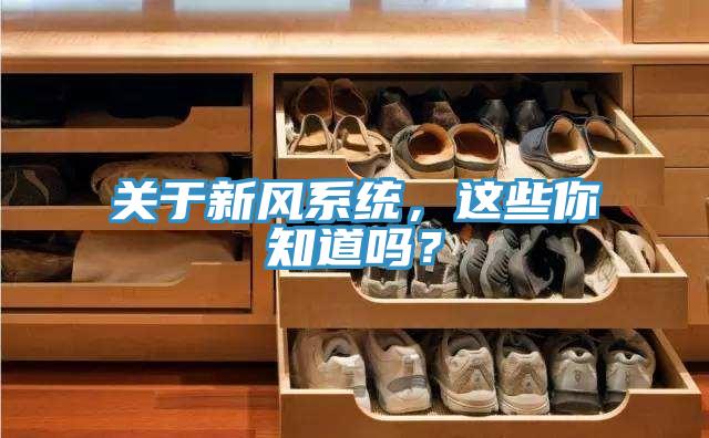 關(guān)于新風(fēng)系統(tǒng)，這些你知道嗎？