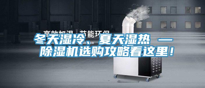 冬天濕冷、夏天濕熱 — 除濕機選購攻略看這里!