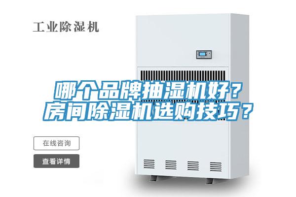 哪個品牌抽濕機好?房間除濕機選購技巧?
