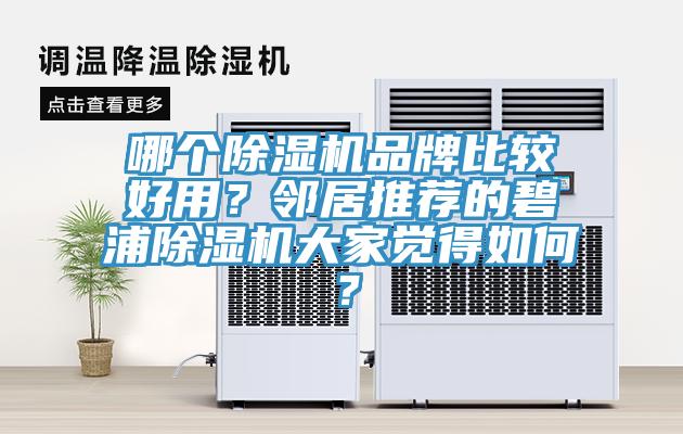哪個除濕機品牌比較好用?鄰居推薦的碧浦除濕機大家覺得如何?