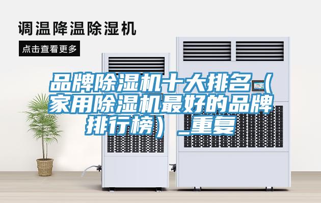 品牌除濕機十大排名(家用除濕機最好的品牌排行榜)_重復