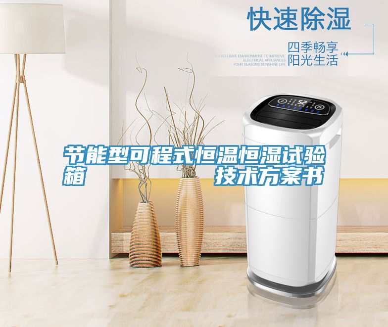 節能型可程式恒溫恒濕試驗箱 技術方案書